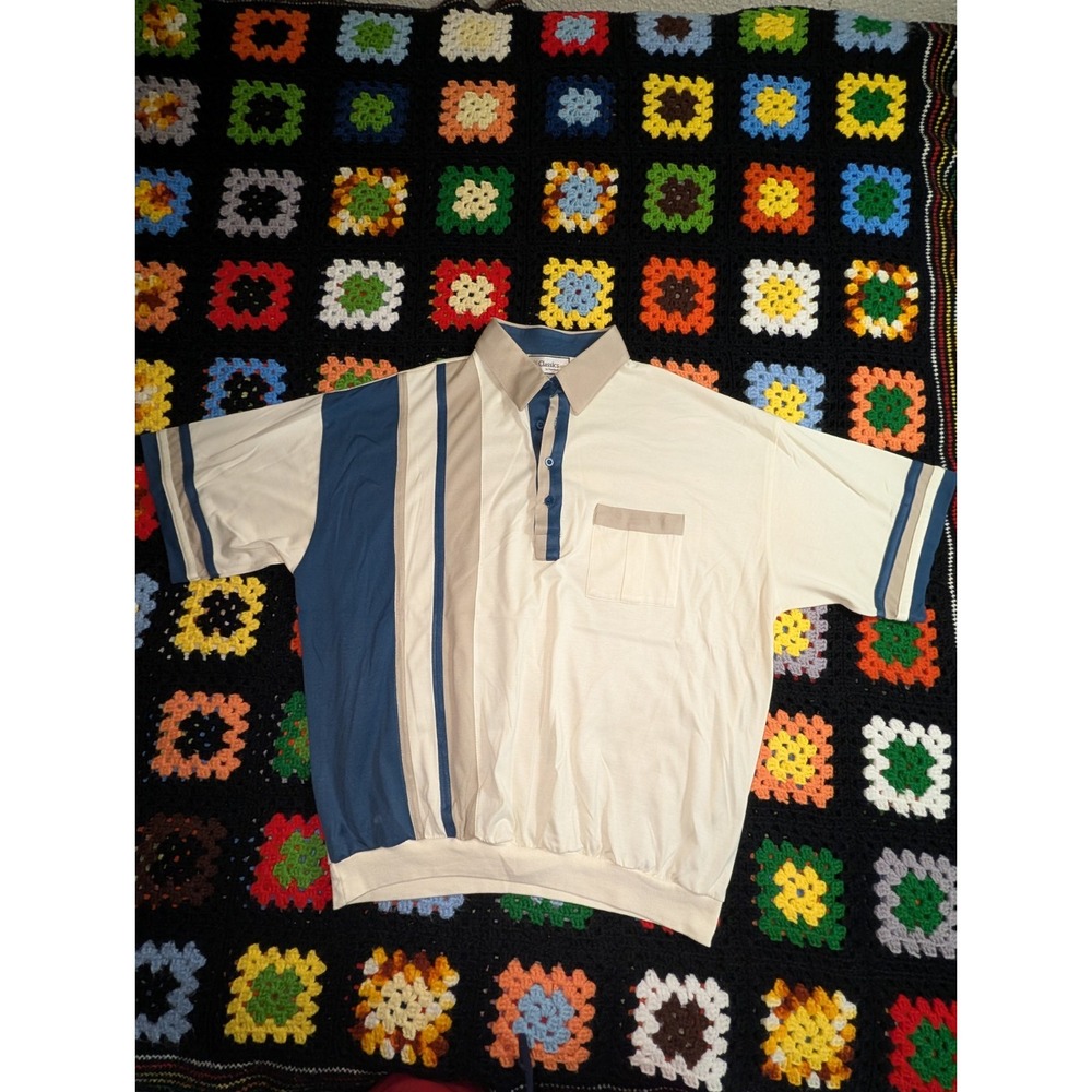 Vintage Classics by Palmland Shirt Men's XL Banded Waist Short Sleeve Polo